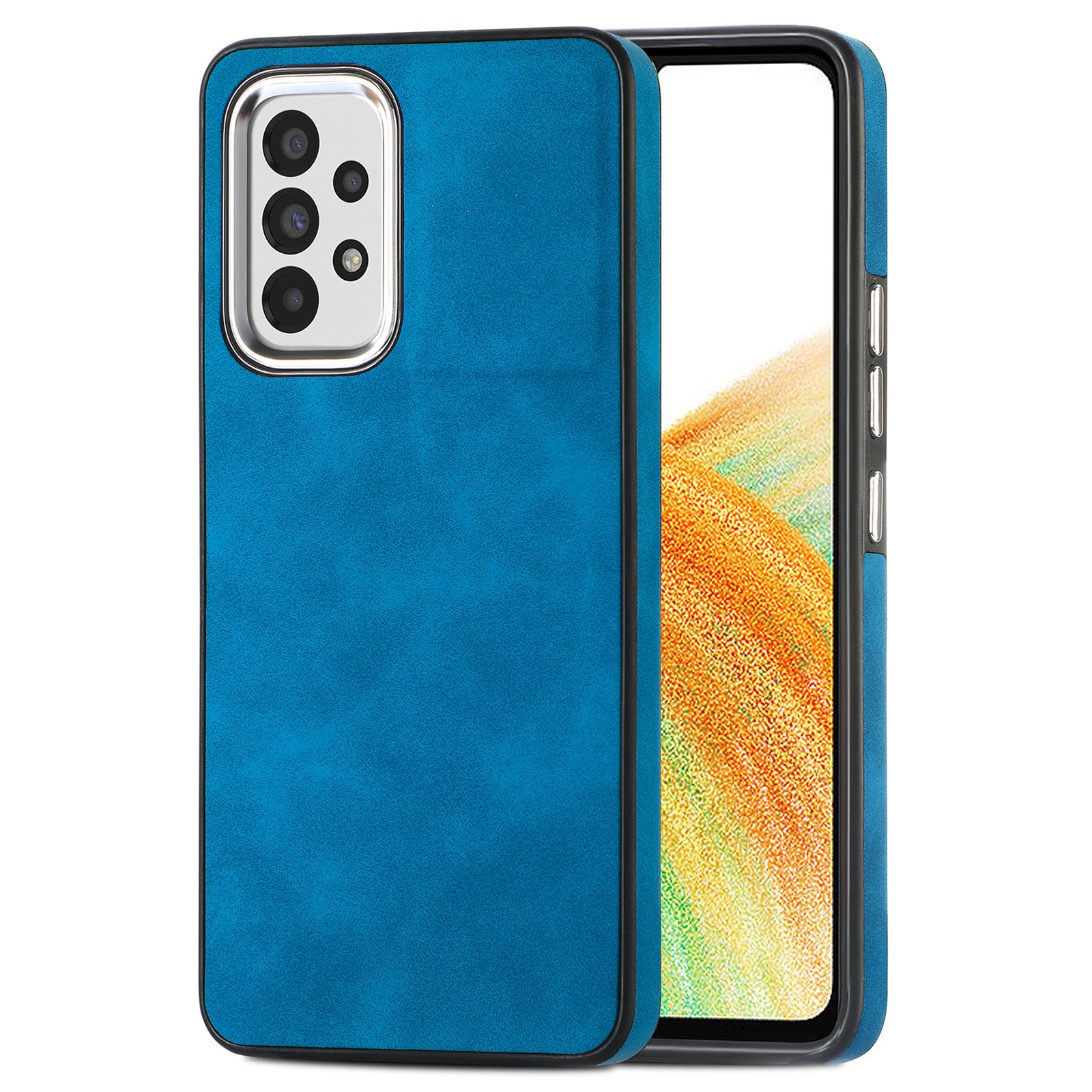 For Samsung Galaxy A33 5G Back Cover Skin-touch Leather Coated TPU Electroplating Camera Frame Phone Case For Samsung Galaxy A33 5G Back Cover Skin-touch Leather Coated TPU Electroplating Camera Frame Phone Case